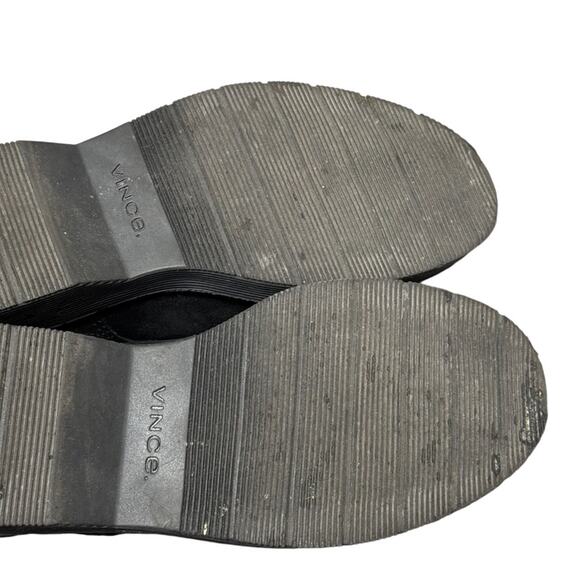 Vince Black Cabria Suede Lug Lace Up Combat Boots - Picture 14 of 15